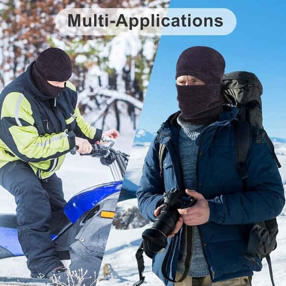 Balaclava Ski Face Mask, Cold Weather Windproof Hooded Scarf Hat(men&women) - Picture 6 of 7